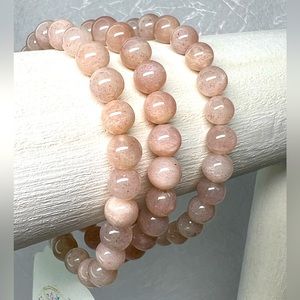 Peach Moonstone stretchy bracelet